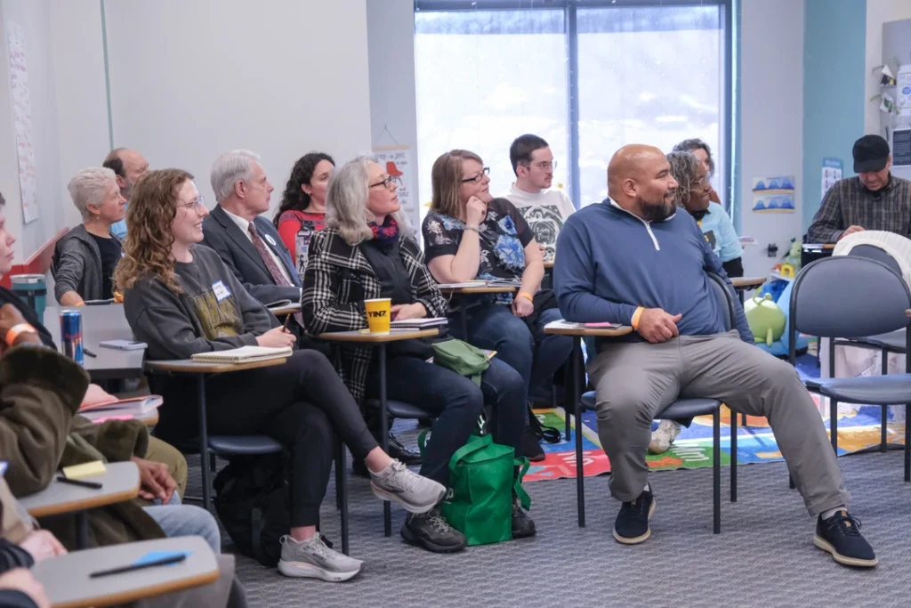 Attendees participating in workshop